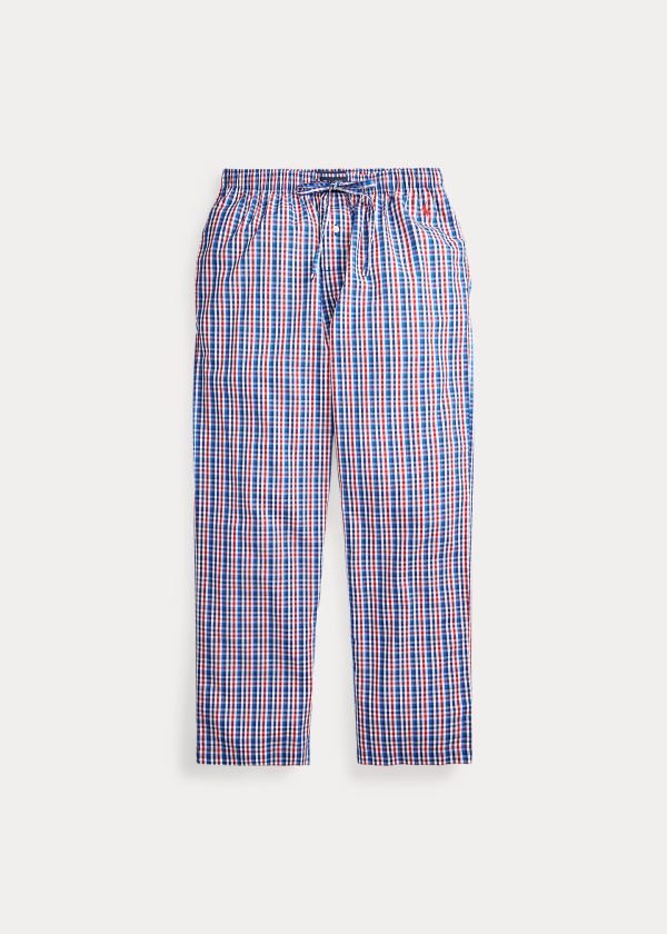 Pantalones De Pijama Polo Ralph Lauren Hombre Rojos / Azules - Plaid - EZYTO3976